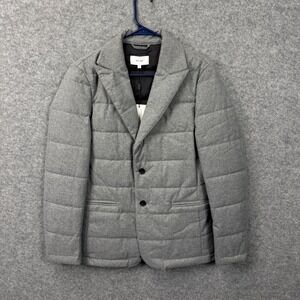 REISS Kadlr Quilted Coat Grey Size S Men's Down Puffer Sport Jacket New